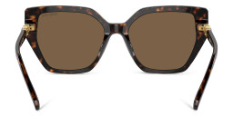 Swarovski Crystal Irregular Sunglasses in Havana – Product Photo 4