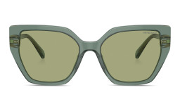 Shop Swarovski Crystal Irregular Sunglasses in Green online.