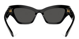Shop Swarovski Crystal-Embellished Irregular Sunglasses in Black online.