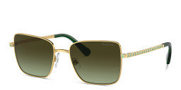 Swarovski Crystal-Embedded Square Sunglasses in Gold – Product Photo 2