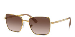 Swarovski Crystal-Embedded Square Sunglasses in Yellow – Product Photo 2