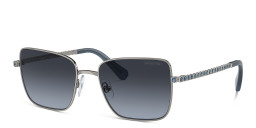 Swarovski Crystal-Embedded Square Sunglasses in Gunmetal – Product Photo 2