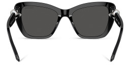 نظارات شمسية طراز كات آي مزدانة بالكريستال من سواروفسكي بلون أسود - صورة المنتج 4