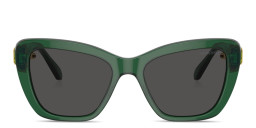 Swarovski Crystal-Embellished Cat-Eye Sunglasses in Green – Product Photo 1