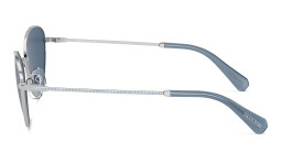 نظارات شمسية طراز كات آي مزيّنة بالكريستال من سواروفسكي بلون فضي - صورة المنتج 3