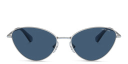Swarovski Crystal-Embedded Cat-Eye Sunglasses in Silver – Product Photo 1