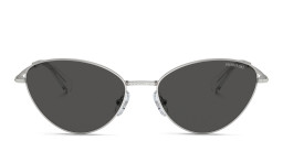 Swarovski Crystal-Embedded Cat in Silver/Dark Grey – Product Photo 2