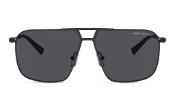 Armani Exchange A|X Logo Pilot Sunglasses in Black – Product Photo 1