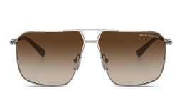 Armani Exchange A|X Logo Pilot Sunglasses in Gunmetal/Bronze – Product Photo 3
