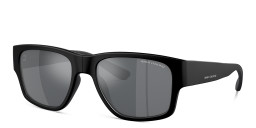 Shop Armani Exchange Logo-Print Square Sunglasses in Black online.