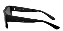 Shop Armani Exchange Logo-Print Square Sunglasses in Black online.