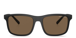 Armani Exchange Logo Signature Rectangle Sunglasses in Black – Product Photo 1