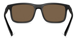 Armani Exchange Logo Signature Rectangle Sunglasses in Black – Product Photo 4