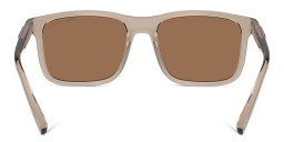 Armani Exchange Logo Signature Rectangle Sunglasses in Brown – Product Photo 4