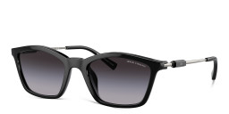 Shop Armani Exchange A|X Logo Irregular Sunglasses in Black online.