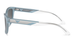 Shop Emporio Armani Eagle Logo Cat-Eye Sunglasses in Opaline blue online.