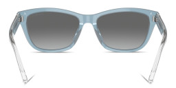 Shop Emporio Armani Eagle Logo Cat-Eye Sunglasses in Opaline blue online.