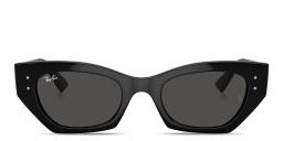 Shop Ray-Ban Zena Bio-Based Unisex Irregular Sunglasses in Black online.