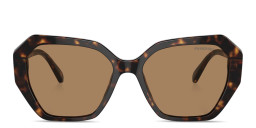 Swarovski Crystal Irregular Sunglasses in Havana – Product Photo 1