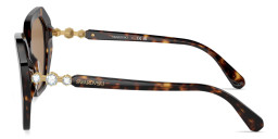 Swarovski Crystal Irregular Sunglasses in Havana – Product Photo 3