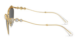 Shop Swarovski Crystal-Embellished Cat-Eye Sunglasses in Gold online.