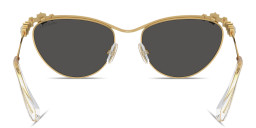 Shop Swarovski Crystal-Embellished Cat-Eye Sunglasses in Gold online.