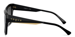 Shop Vogue Eyewear Logo Lettering Oversized Square Sunglasses in Black online.