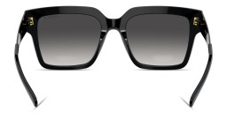 Shop Vogue Eyewear Logo Lettering Oversized Square Sunglasses in Black online.
