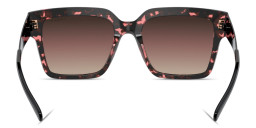 Shop Vogue Eyewear Logo Lettering Oversized Square Sunglasses in Red online.