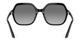Shop Vogue Eyewear Logo Lettering Oversized Square Sunglasses in Black online.