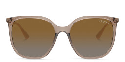 تسوق نظارات شمسية مربّعة بالشعار المنقوش فوغ آيوير بلون بني أونلاين.