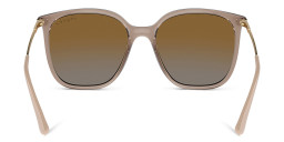 Shop Vogue Eyewear Logo-Engraved Square Sunglasses in Brown online.