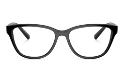 Armani Exchange Logo-Print Cat-Eye Eyeglasses in Black – Product Photo 1