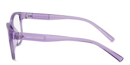 Armani Exchange Logo Cat-Eye Eyeglasses in Purple – Product Photo 3