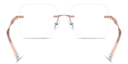 Michael Kors Giverny Rimless Square Eyeglasses in Rose Gold – Product Photo 4