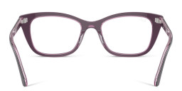 Shop Ray-Ban Optics Unisex Pillow Eyeglasses in Violet On Transparent Pink online.