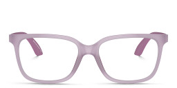 Emporio Armani Eagle Logo Kids Square Eyeglasses in Purple – Product Photo 1