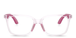 Emporio Armani Eagle Logo Kids Square Eyeglasses in Pink – Product Photo 1