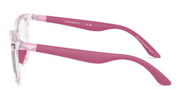 Emporio Armani Eagle Logo Kids Square Eyeglasses in Pink – Product Photo 3