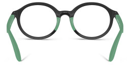 Emporio Armani Eaglo Logo Kids Round Eyeglasses in Black – Product Photo 4