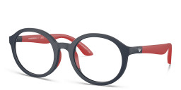 Emporio Armani Eaglo Logo Kids Round Eyeglasses in Blue – Product Photo 2
