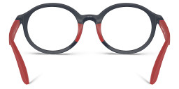 Emporio Armani Eaglo Logo Kids Round Eyeglasses in Blue – Product Photo 4