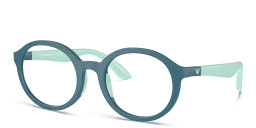 Emporio Armani Eaglo Logo Kids Round Eyeglasses in Blue – Product Photo 2