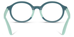 Emporio Armani Eaglo Logo Kids Round Eyeglasses in Blue – Product Photo 4
