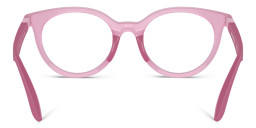 Shop Emporio Armani Junior Eaglo Logo Kids Panthos Eyeglasses in Pink online.