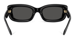 Shop Coach C Motif Rectangle Sunglasses in Black online.