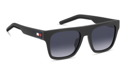 Shop Tommy Hilfiger Logo Square Sunglasses in Grey online.