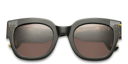 Shop Woodys Linda Square Sunglasses in Black online.