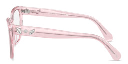 Shop Swarovski Crystal-Embellished Irregular Eyeglasses in Pink online.