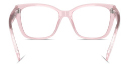 Shop Swarovski Crystal-Embellished Irregular Eyeglasses in Pink online.